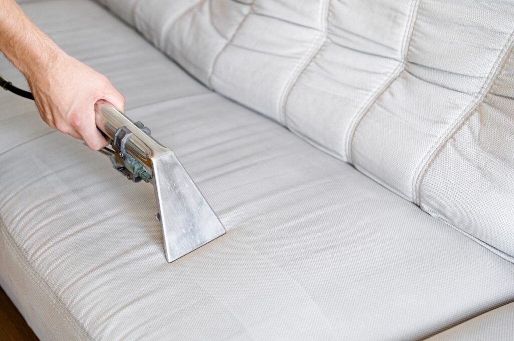 Upholstery cleaning by Carpet Care Pros, showcasing various fabrics and tailored deep cleaning services.